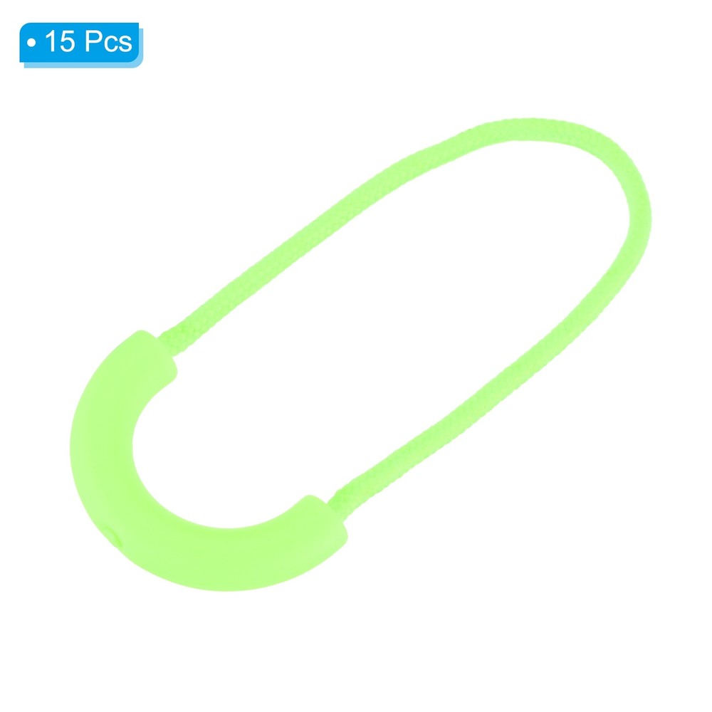 Zipper Pulls Replacement, 15 Pack Extension Cord Handle, Fluorescent Green