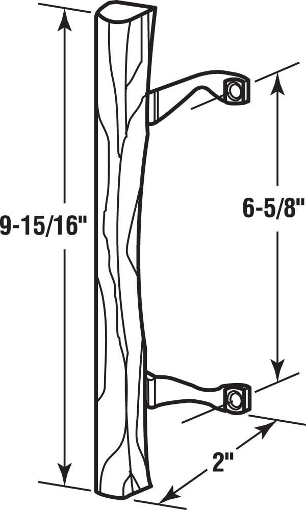 Elegant Wood Pull Handle for Sliding Doors with Chrome Brackets, Easy Install