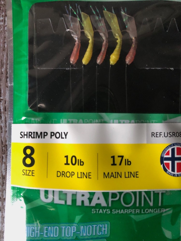 Mustad Shrimp Poly Sabiki Rigs Size 8