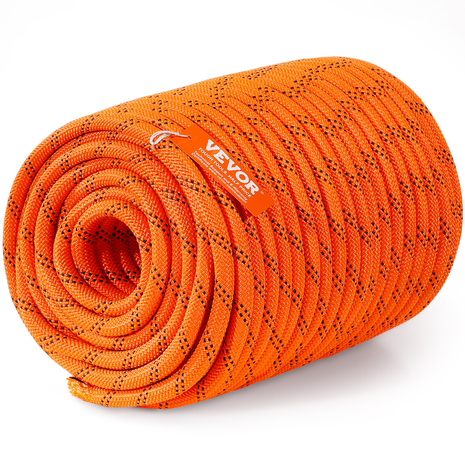 VEVOR Arborist Tree Climbing Rope Double Braid Polyester 1/2" x 220' 48-Strand