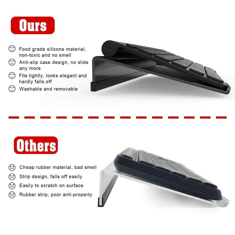 KOTEMON Mini Computer Keyboard Stand-11.8'' x 5.1''-Small Black