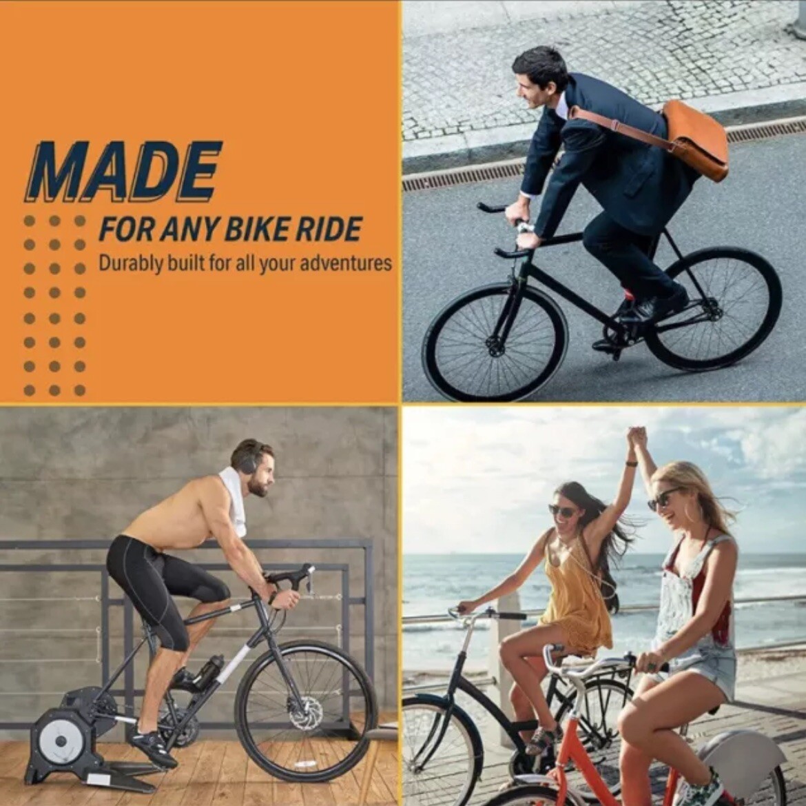 Bikeroo Oversized Bike Seat - Men's or Women's Indoor/Outdoor Universal Mounting