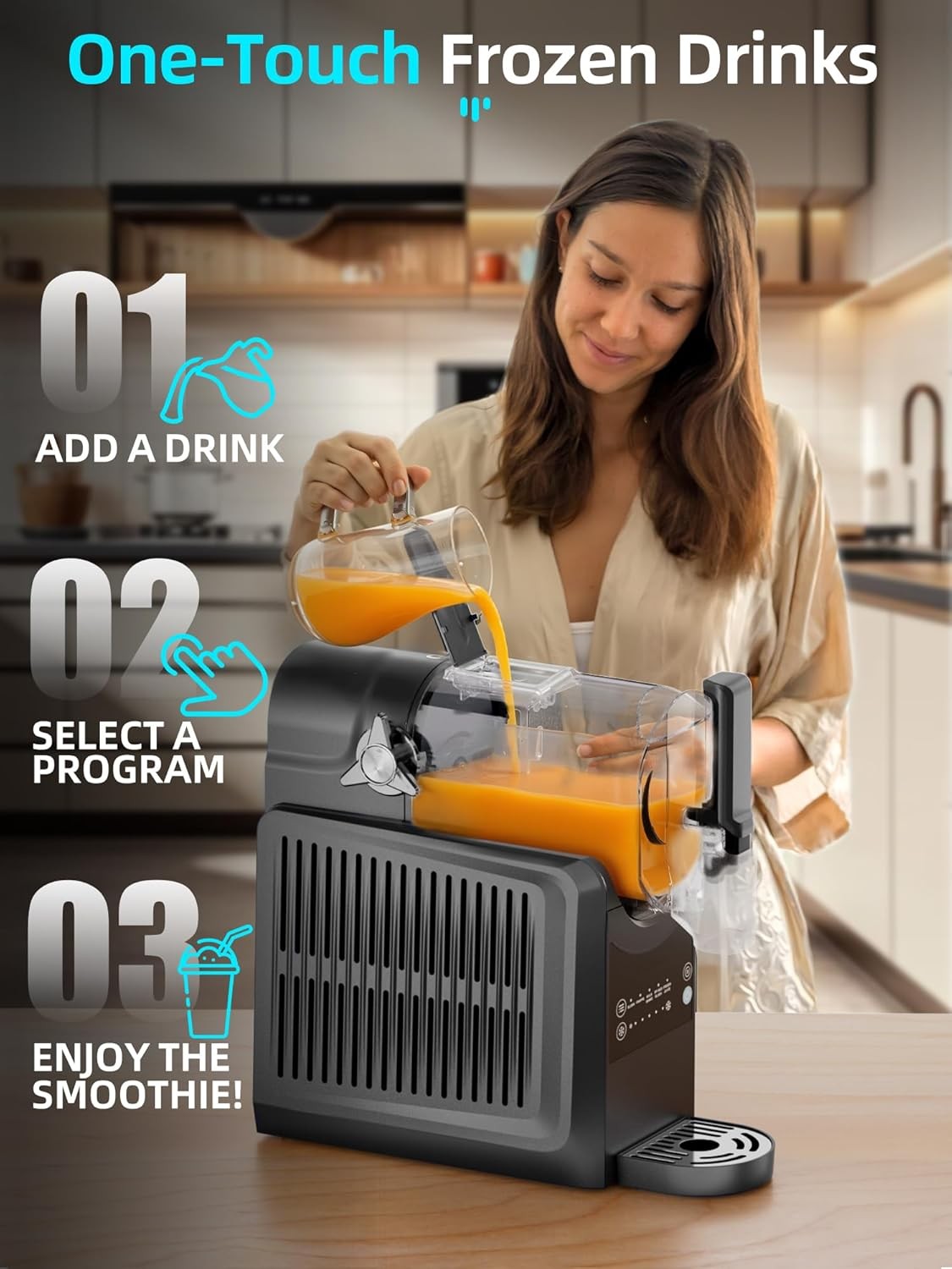 VNN Commercial Slushie Machine, Margarita Wine Frappe Slush Frozen Drink Machine