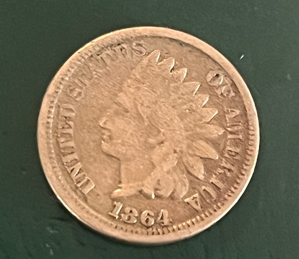 1864 Indian cent  ,  Copper / nickel good condition