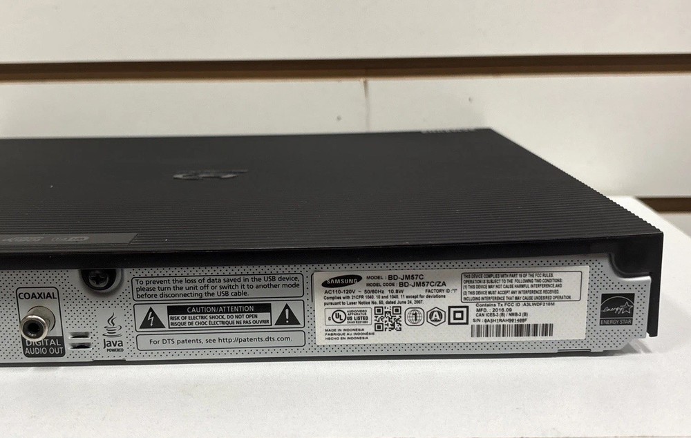 Samsung BD-JM57C Blu-Ray DVD Player