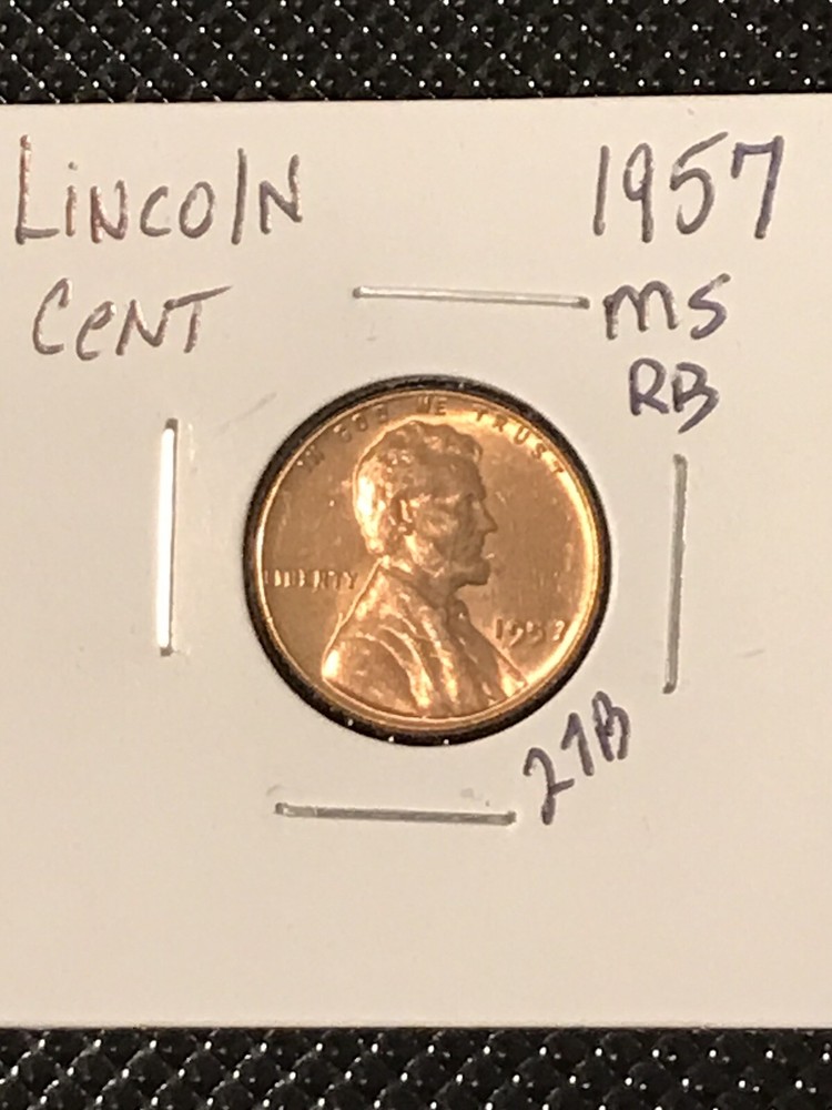 1957 Lincoln Cent MS RB