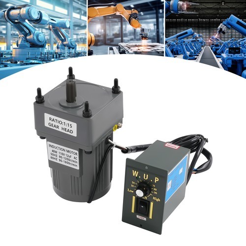 Electric Gear Reduction Motor High Torque Motor Variable Speed Controller 1:15