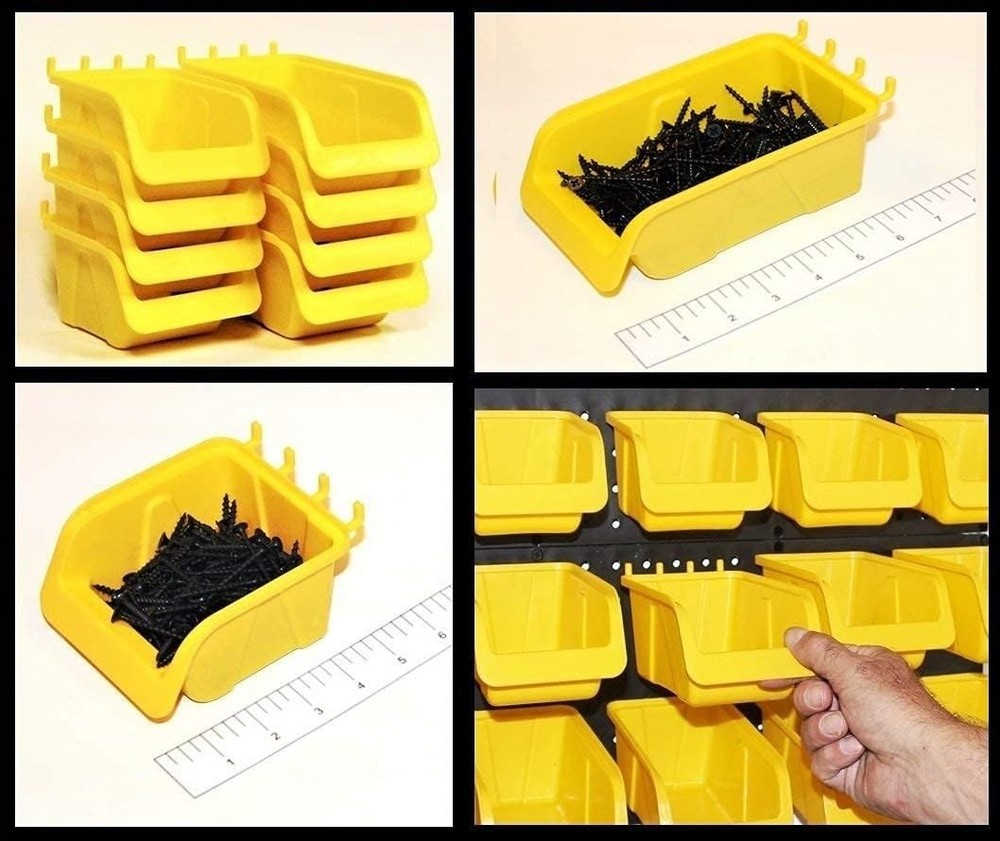 Peg board Bin Kit - Kit PB-4 - Pegboard Accessories for Garage Storage & Tool...