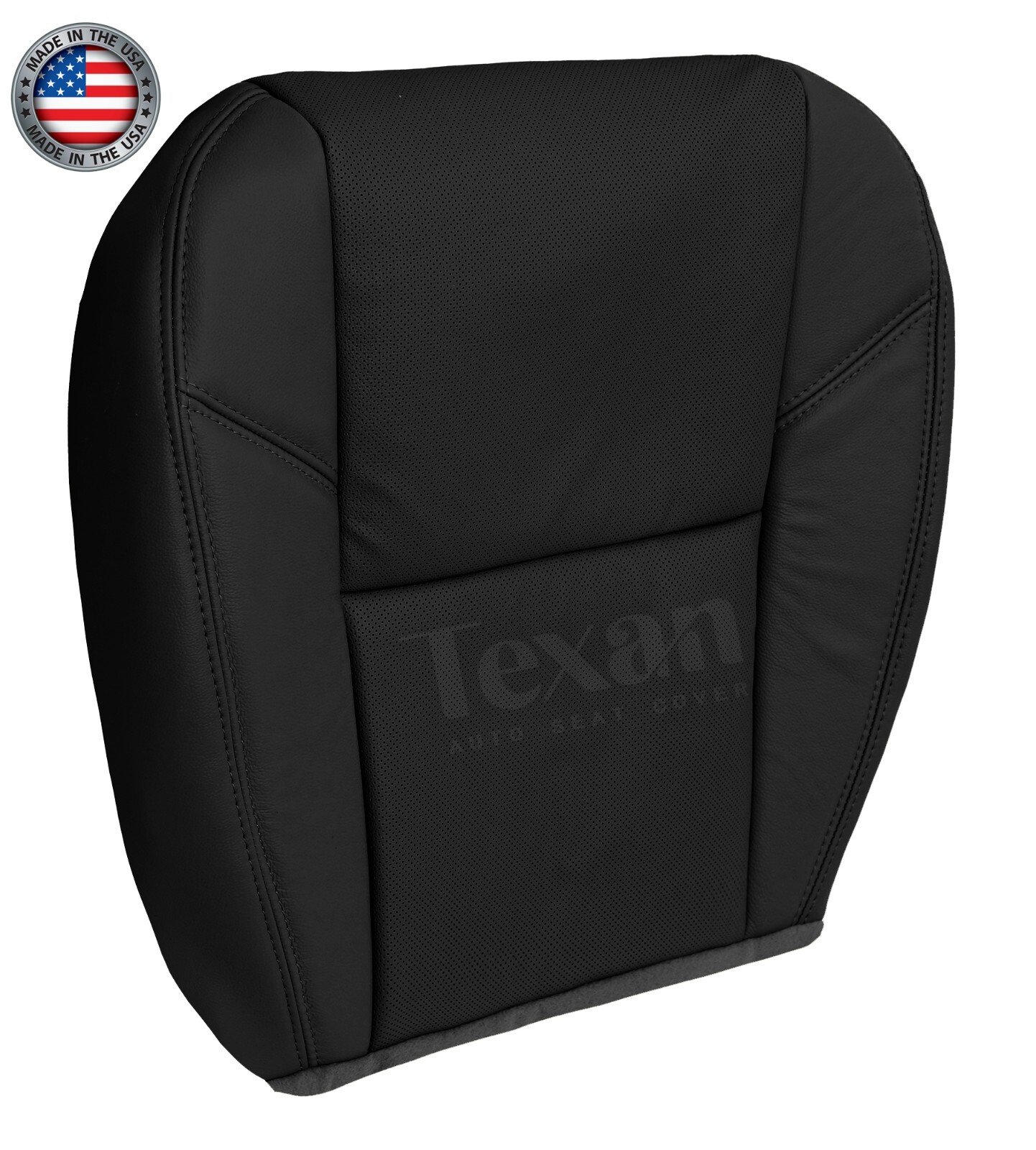 2009 to 2014 GMC Sierra 1500 Denali Passenger Bottom Perforated Seat Cover Black