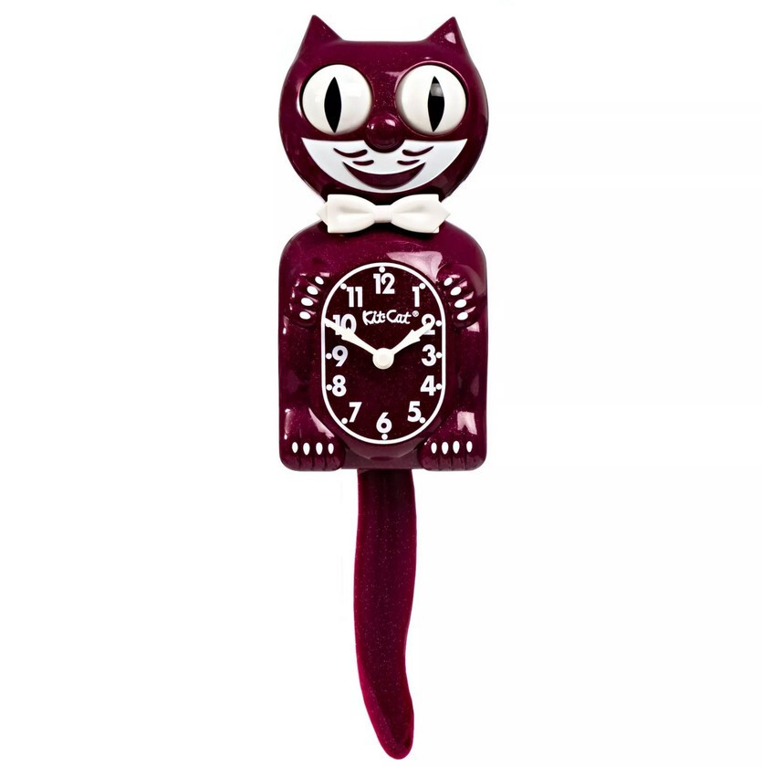 Ruby Red Kit Kat Cat Klock Clock