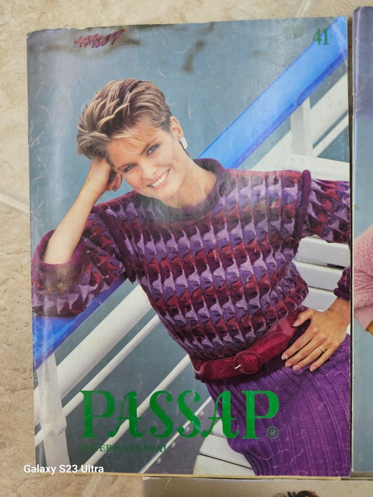(5) Passap DM80 E6000 Knitting Machine Patterns Magazines #41,47-50