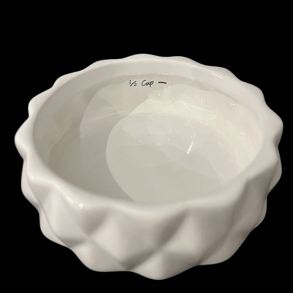 PINEAPPLE White Ceramic 4 Nesting Measuring Cups World Market