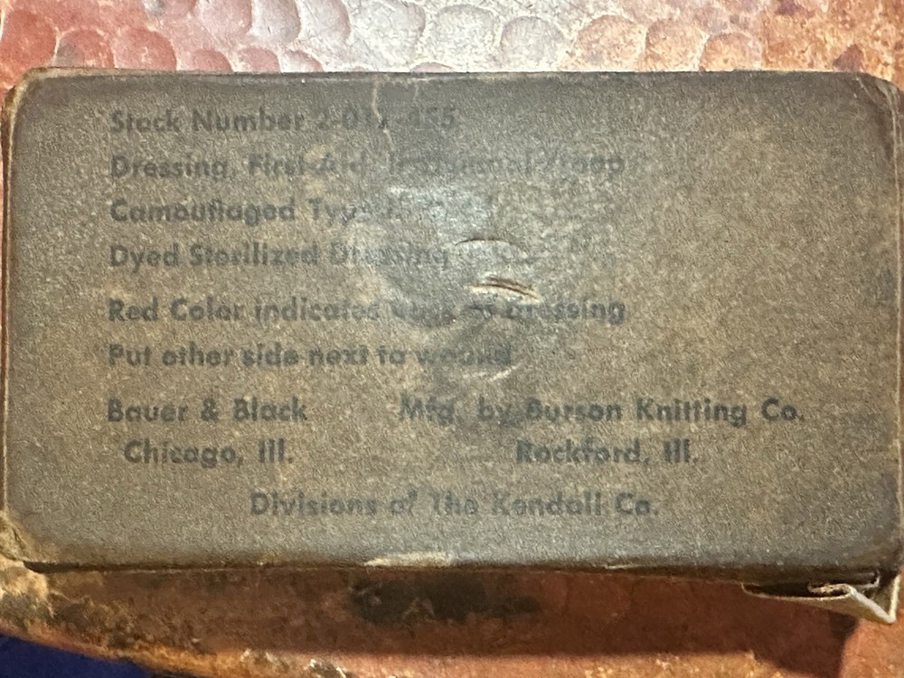 Dressing, First Aid Individual Troop Camouflaged Type H Small Dyed Steriled