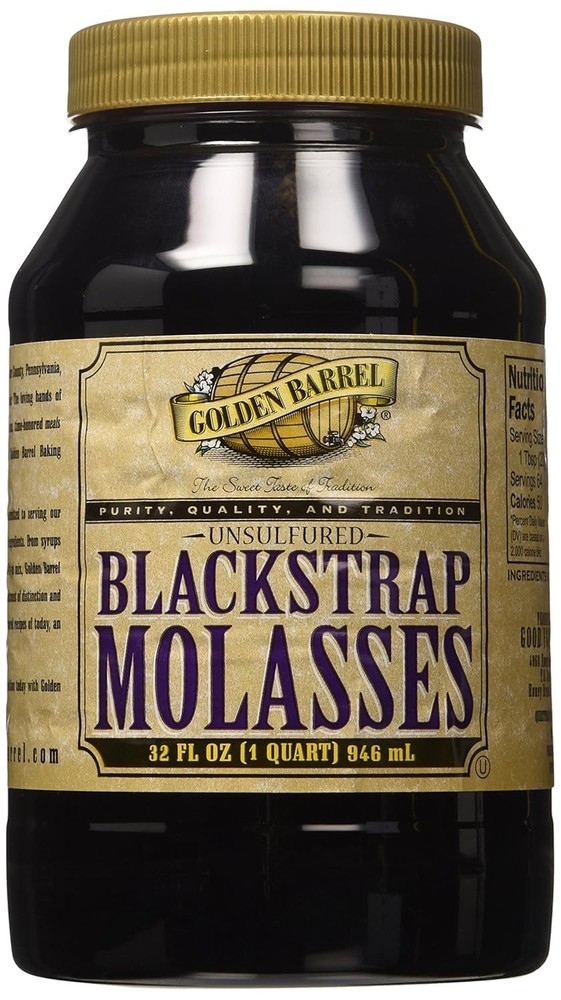 Golden Barrel Blackstrap Molasses, Unsulfured, 32oz Bottle