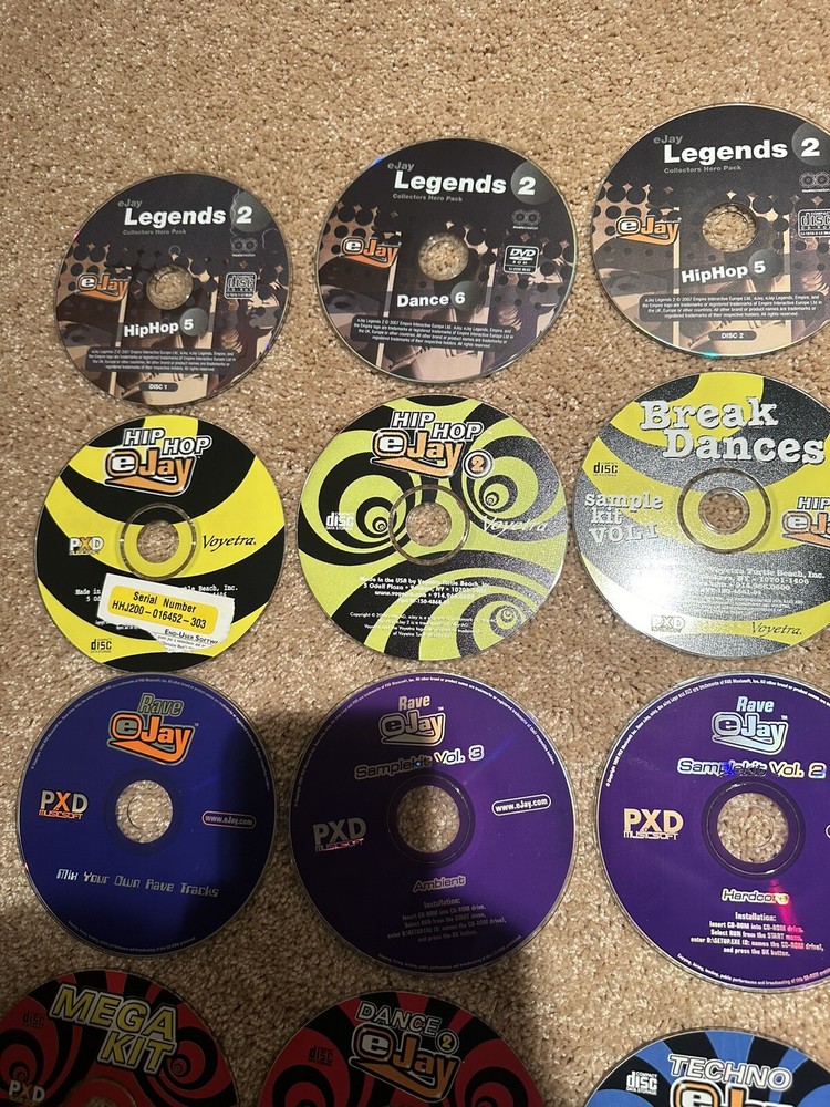 36 Ejay sample, Program discs. 100k+ samples dance rave hiphop techno