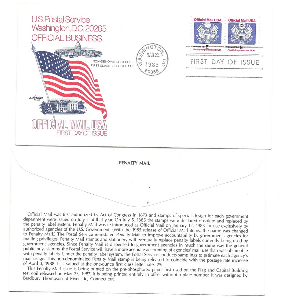 O140 'E' ( 25c) Official coil pair Artmaster FDC