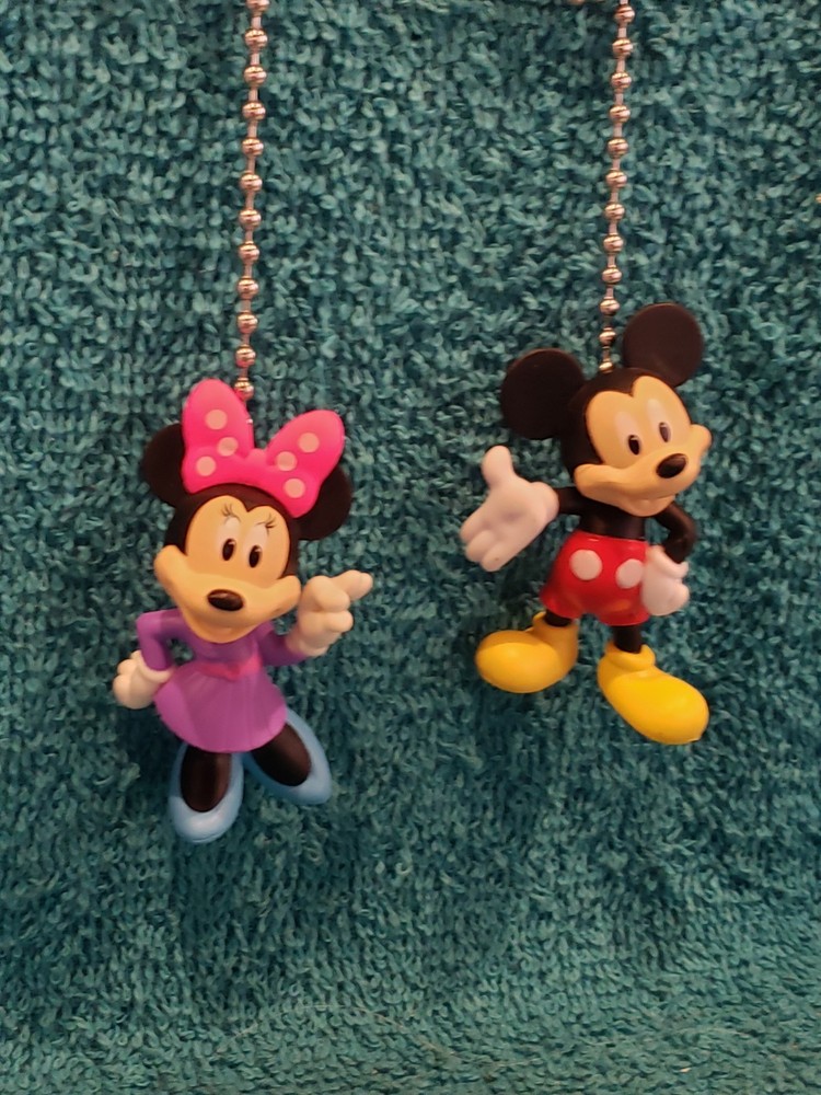 Mickey Mouse and Minnie Mouse Light Pull and Fan Pull Set - Disney Decor