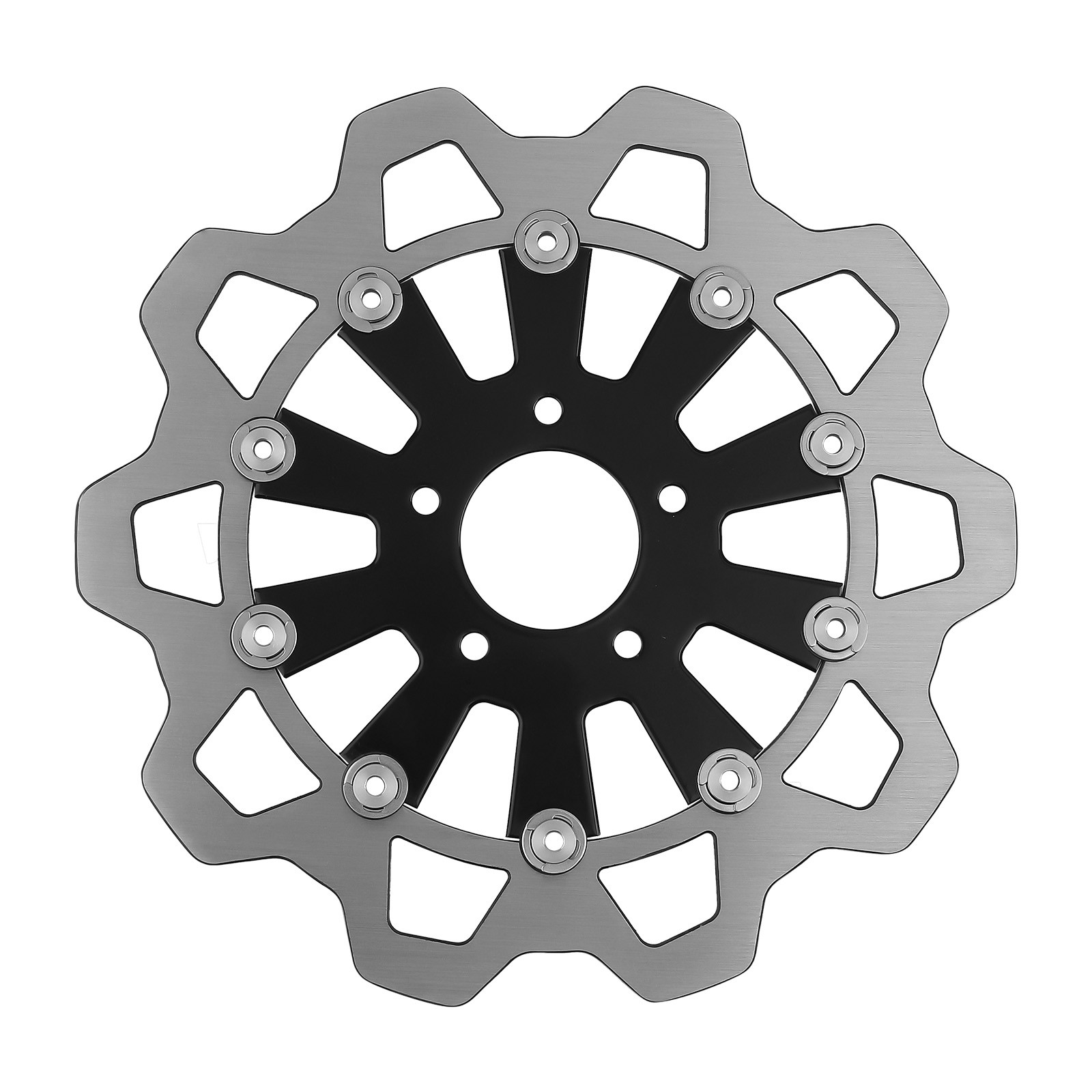 2x 11.8" Floating Front Brake Rotor for Harley-Davidson Touring 2009-2019 Black