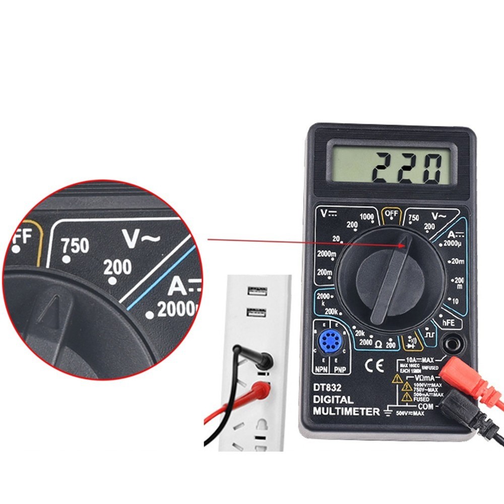 Digital Multimeter Home Use Professional Use Compact Size DC AC Voltage Tests