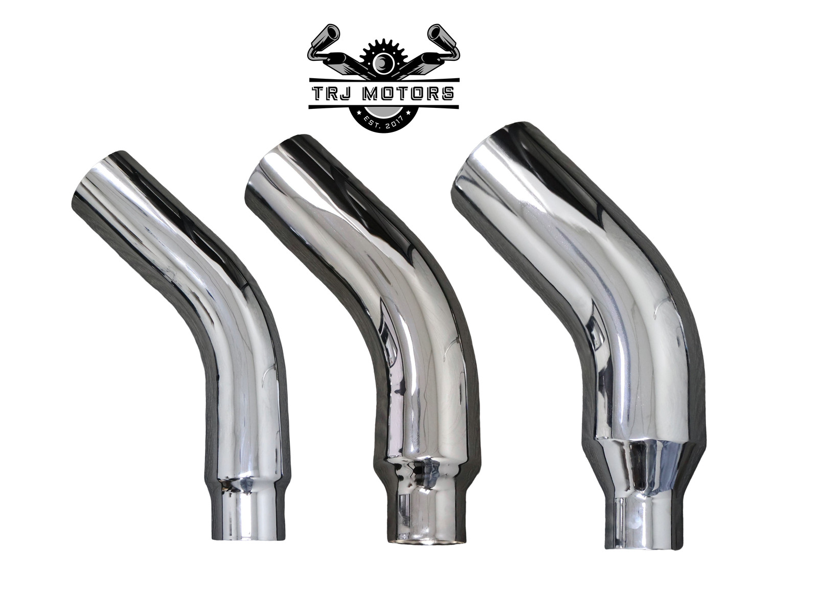 4" Inlet Diesel Exhaust Chrome Turndown Elbow Tip 23" Long - Various Outlets
