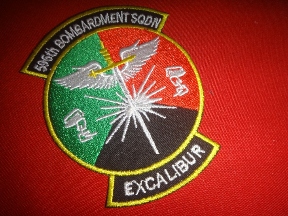 US Air Force 596th Bombardment Squadron EXCALIBUR Patch