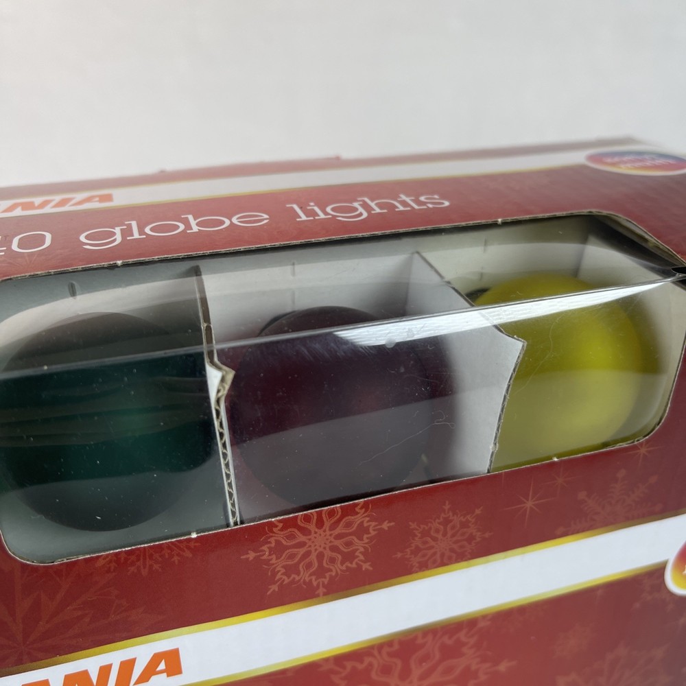 Sylvania 25 G40 Globe String Lights Satin Multi Green Wire