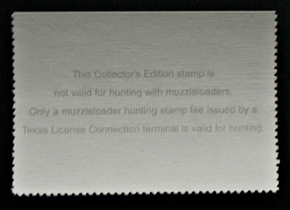 2002 Texas Muzzleloader Stamp, Collector's Edition