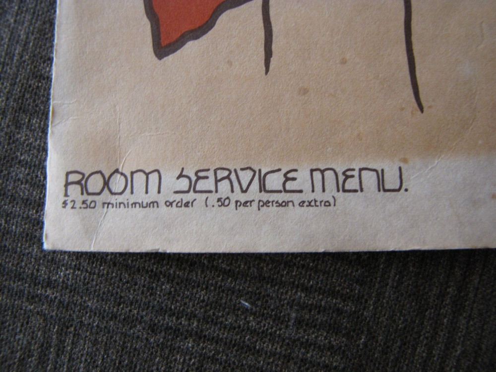 WOLFGANG'S RESTAURANT - Souvenir Folded Menu 1982