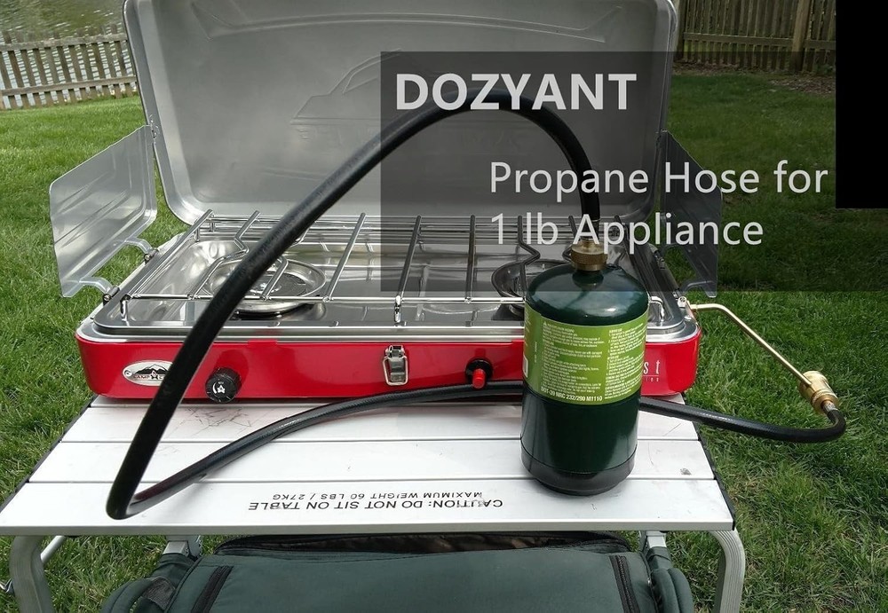 Solid Brass 5' Propane Torch Extension Hose for Safe Outdoor Cooking & Heating