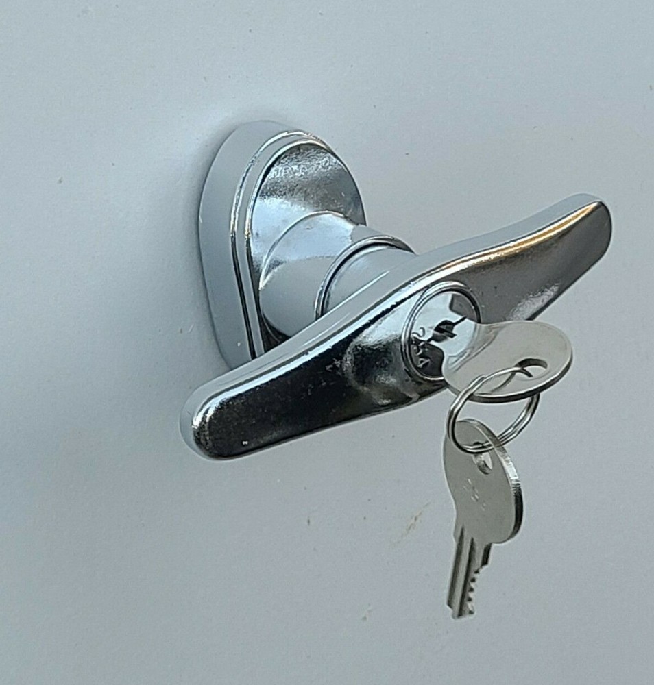 Secure Universal Garage Door Lock Kit with Spring Latch & Keyed Handle -Full Kit