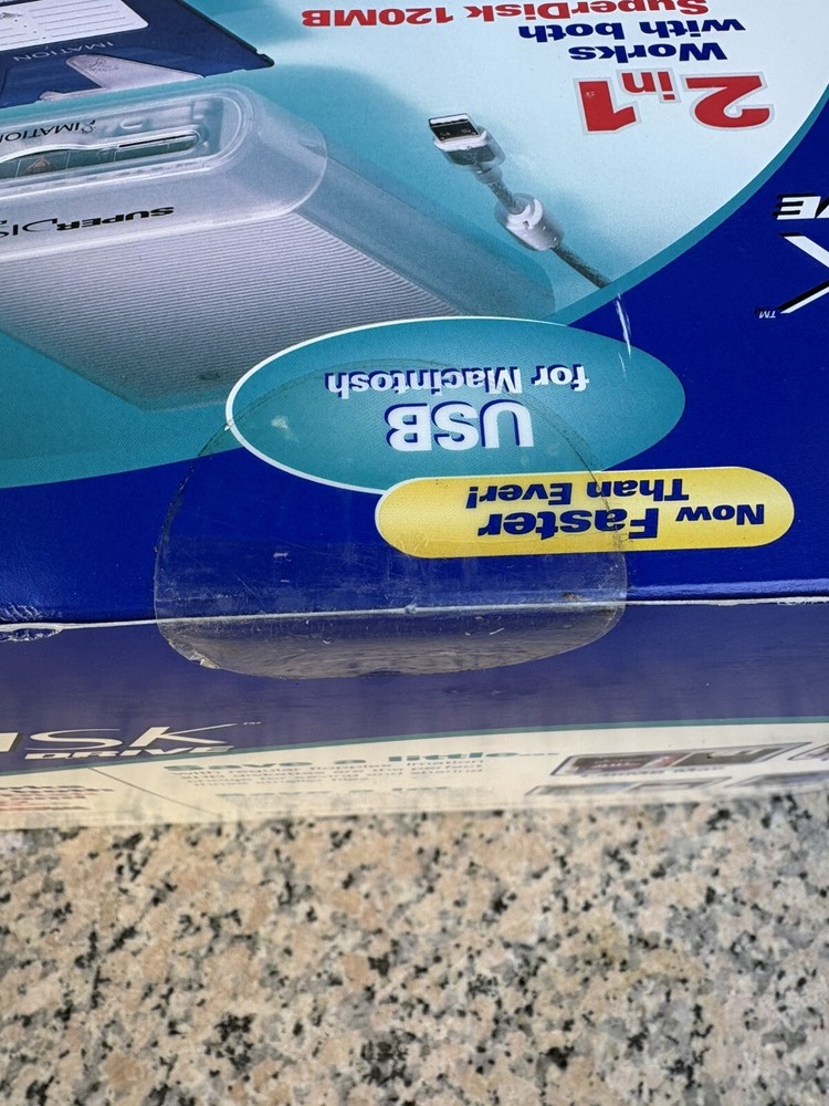 Imation SD-USB-M2 Portable SuperDisk External USB Floppy Disk Drive For Macs NOS