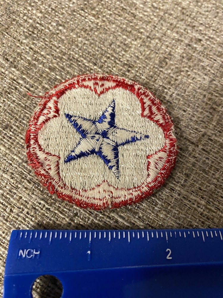 US Army Service Forces Patch Blue Star WWII INV5577