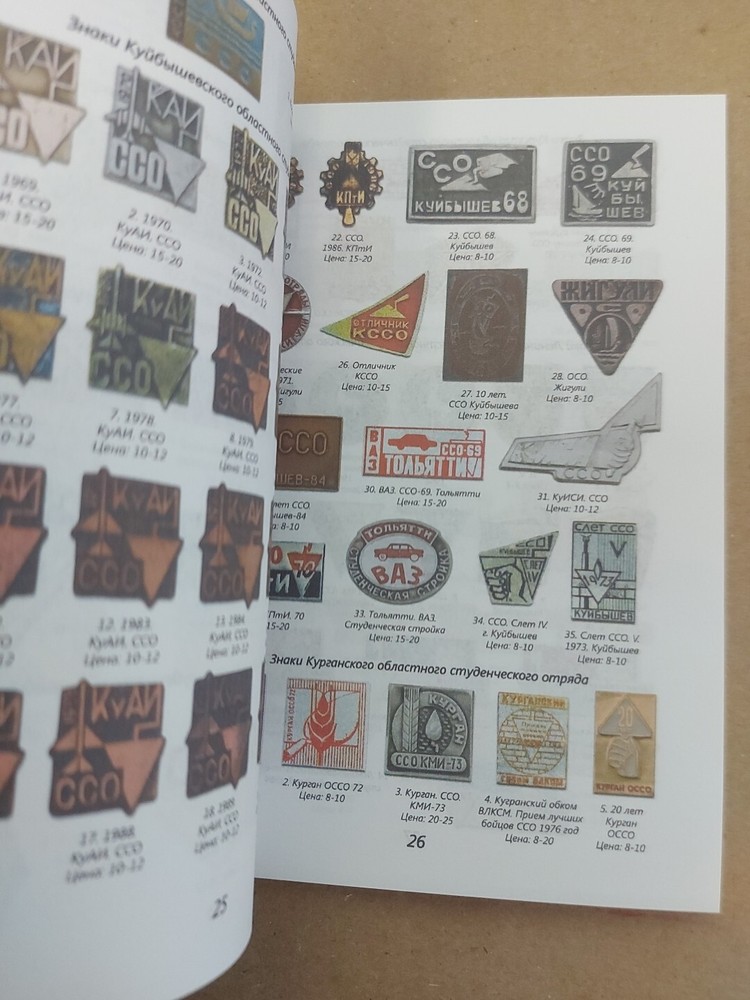 USSR SOVIET STUDENT BADGE CATALOG - PRICES / Студенческие Строительные Отряды/