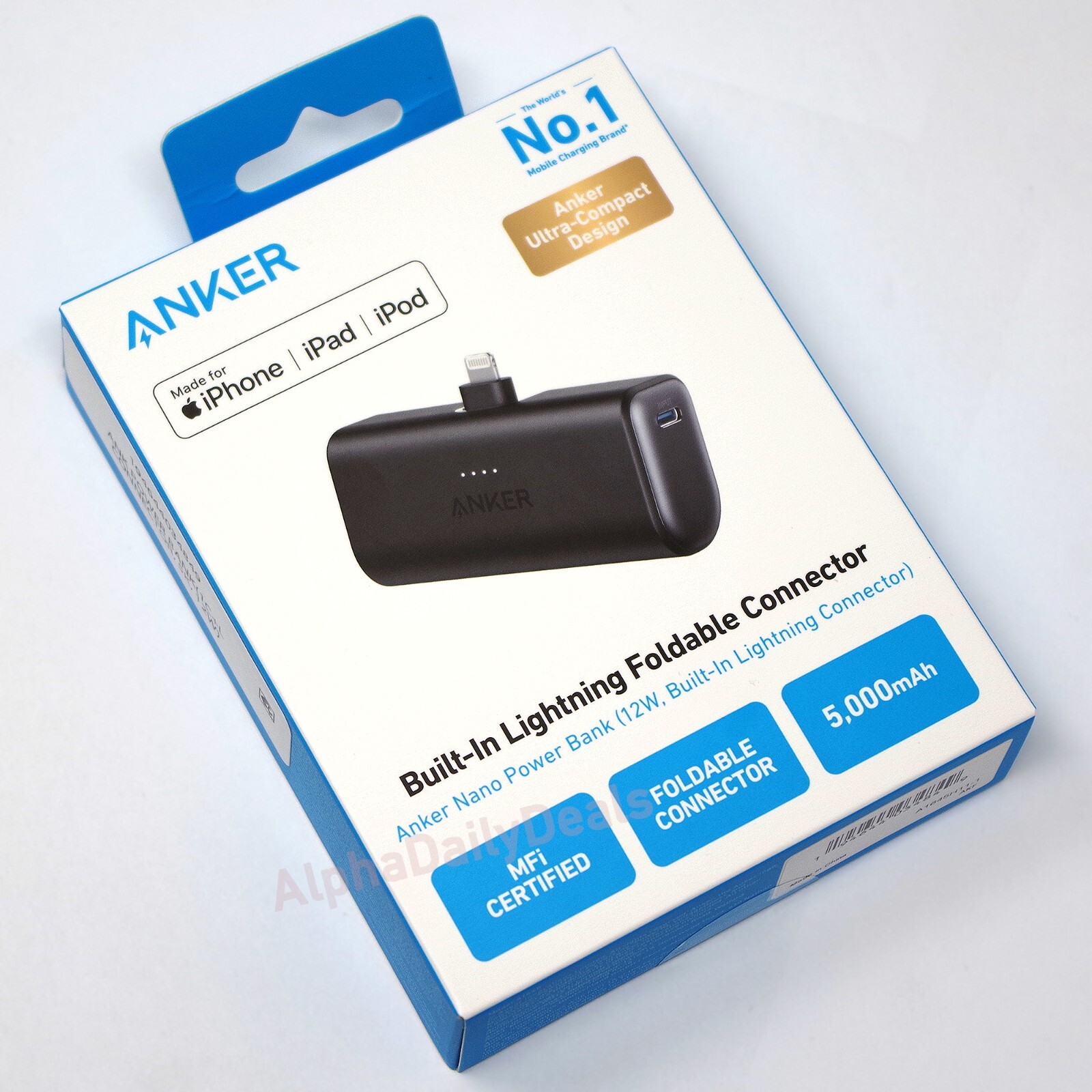 Anker Nano Power Bank 5000mAh iPhone Portable Battery Charger MFi Certified