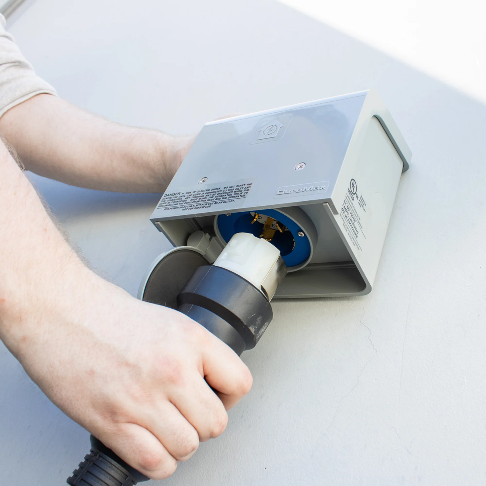 DuroMax XP50PBN 50-Amp 12,500-Watt Non-Metallic Power Inlet Box