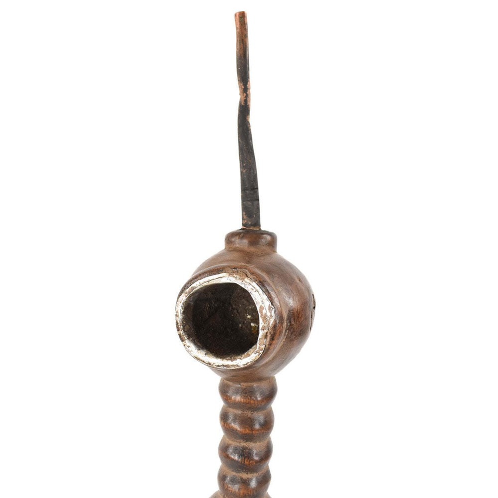 Dinka Male Figural Pipe On Custom Base Congo