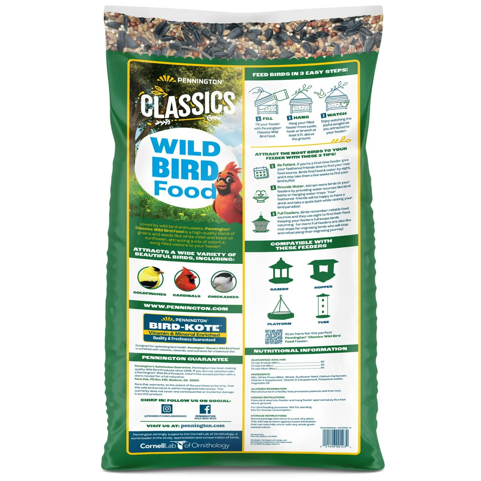2 pack Pennington Classic Wild Bird Feed and Seed, 40 lb. Bag FREESHIPPING