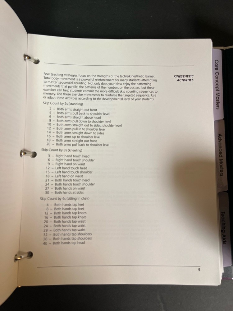 TouchMath Upper Grade Skip Counting Kit Volume 4 2006 Used TM462