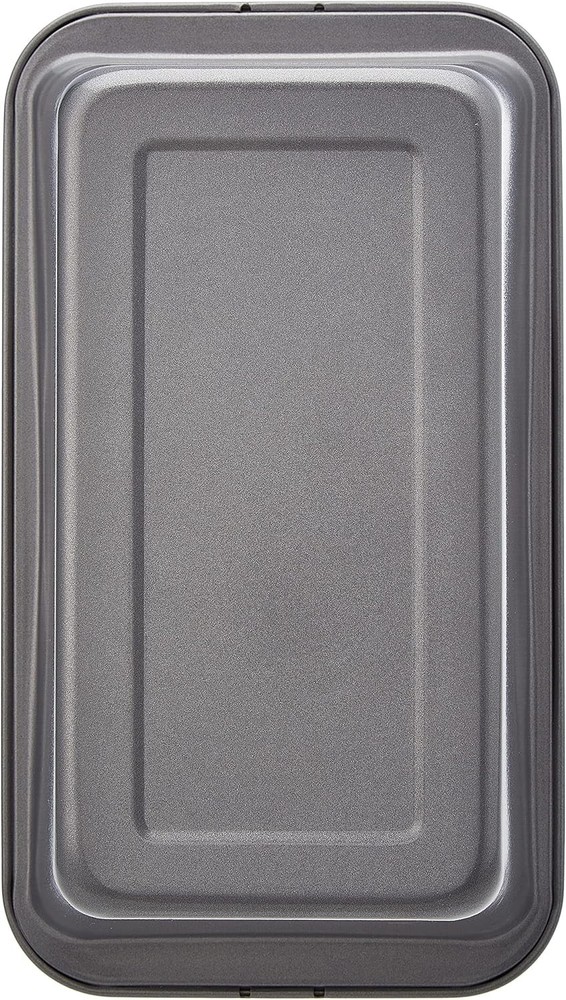 Basics Rectangular Baking Bread Loaf Pan, 9.5 x 5 Inch, Set of 2, Gray