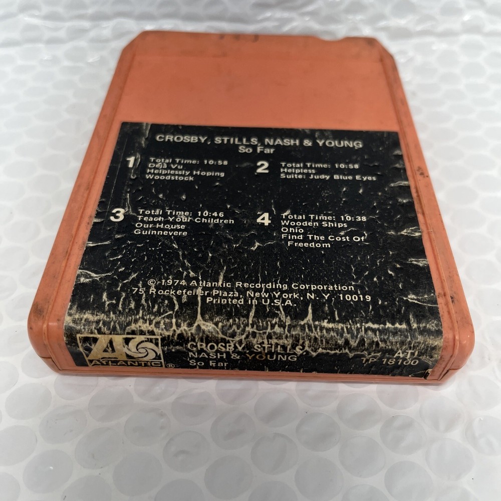 Crosby, Stills, Nash & Young / So Far 1974 Atlantic 8 Track Tape