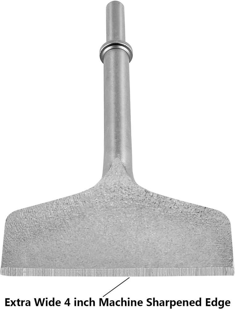 Extra-Wide 4-Inch Chisel Bit for Air Hammer - Ideal for Tile Removal Projects