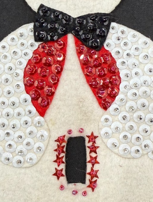 Vintage Bucilla Style Snowman Felt Sequin Light Switch Cover