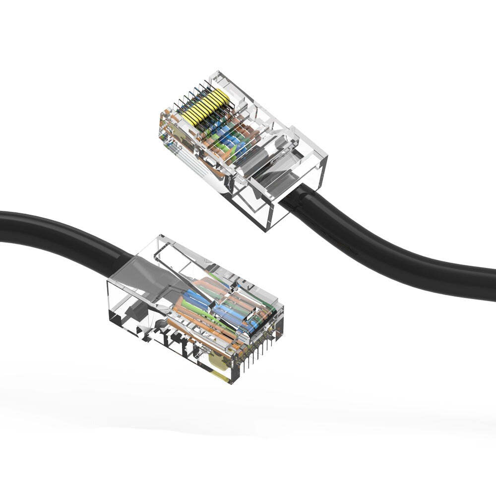 4Ft CAT5E UTP Ethernet Network Non Booted Cable Black