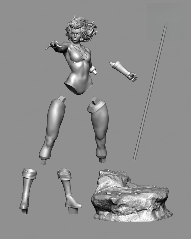 UNPAINTED Thundercats Cheetara 3d Printed Model Kit
