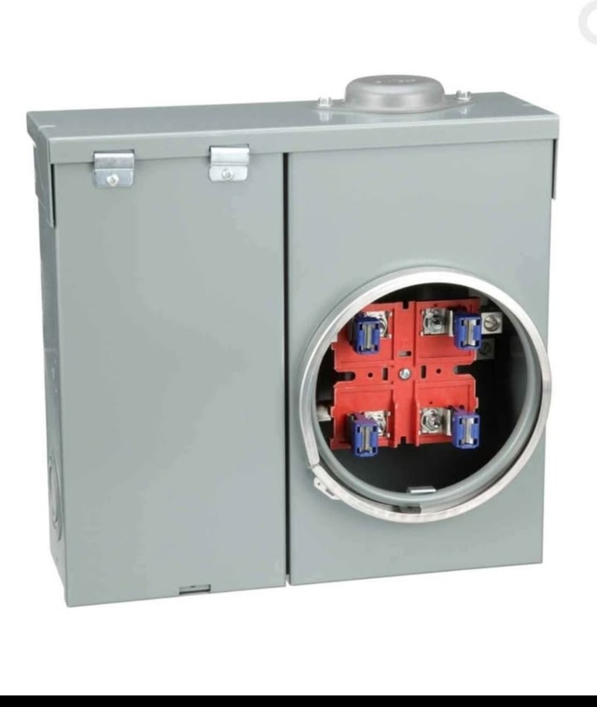 Meter mains, QO, CSED, ringed socket, 100A, surface mount, no...