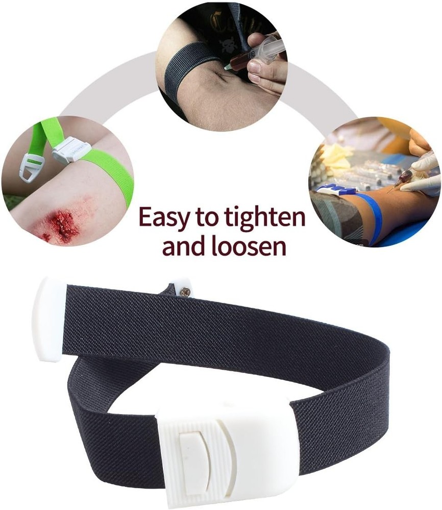 6-Pack Quick Release Tourniquets - Durable Latex-Free First Aid Solution