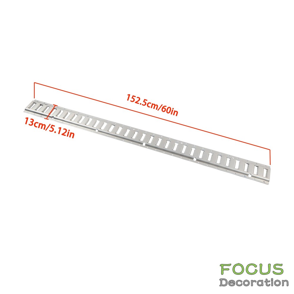 Flexible 6 Pack 5' E Track Tie Down Rail System Silver Heavy Loads Secure Cargo