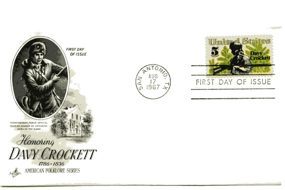 1330 Davy Crockett ArtCraft FDC