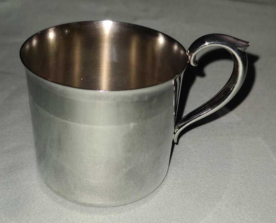 Vtg Reed & Barton silverplate baby cup / mug w handle # 865, no engraving