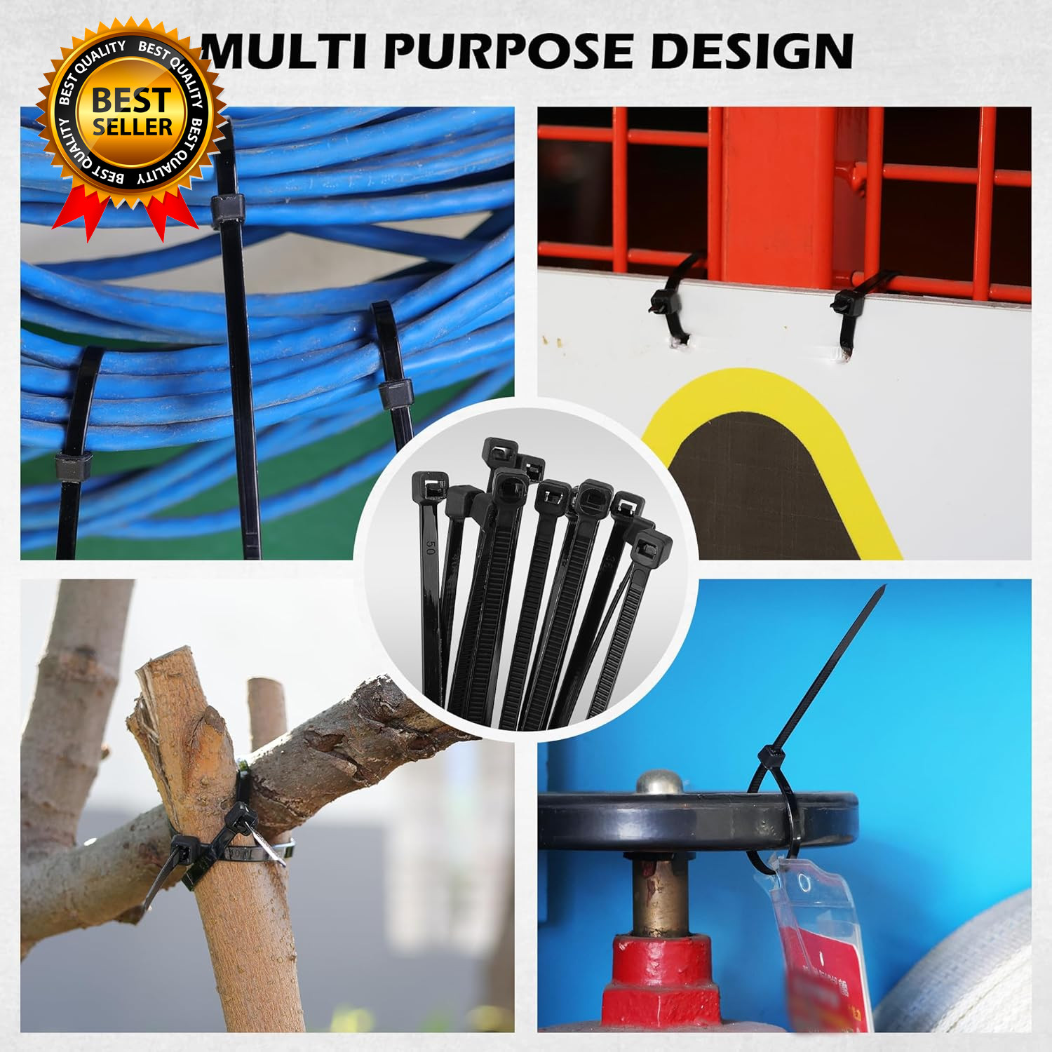 60-Piece Bungee Cords Assorted Sizes 10" 18" 24" 32" 40" Bungee Cords with Hooks